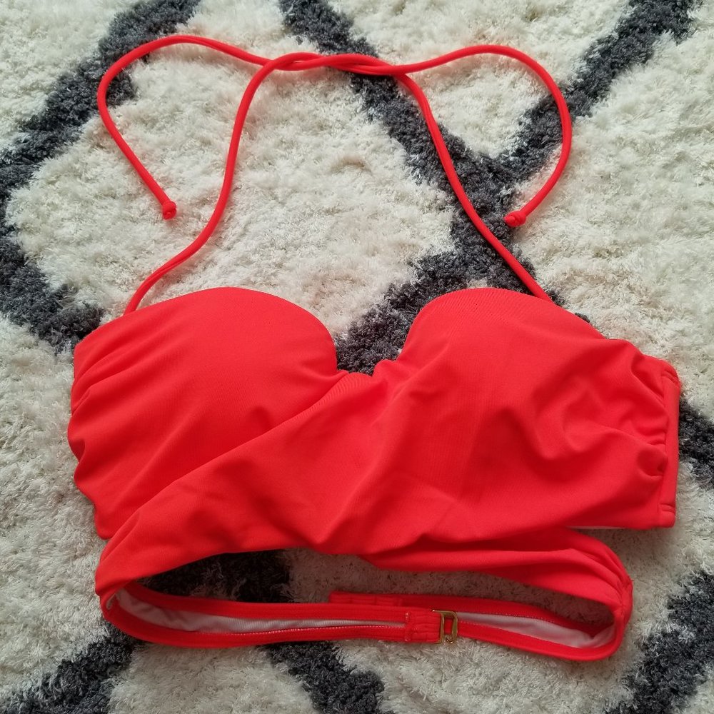Victoria's Secret Red Wrap Halter Bikini Top